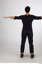 Whole Body Man T poses Casual Slim Standing Street photo references